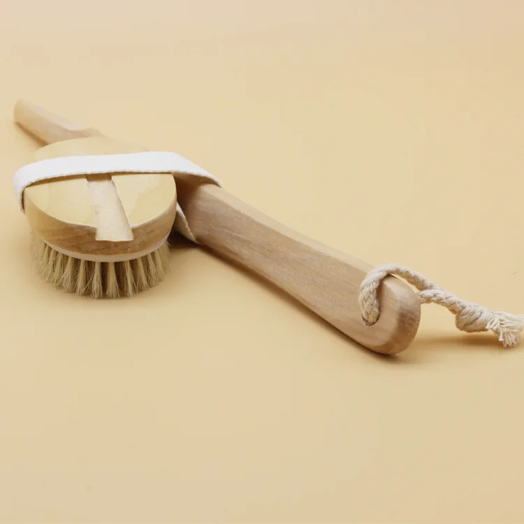 100 шт. натуральный кабан щетины щетка съемный из дерева, с длинной ручкой щетка для мытья тела массажер для спины кисть WB1282