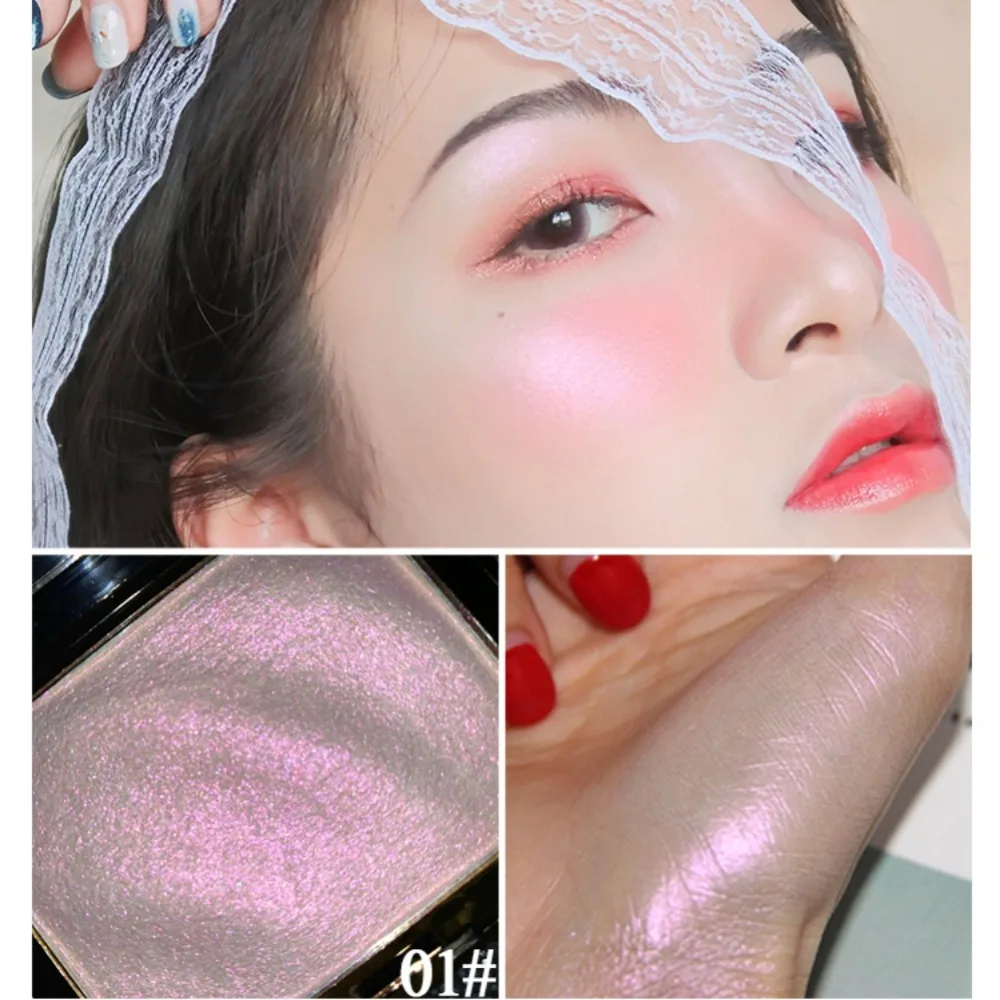 Highlighter порошок контроль масла высокий блеск прессованный порошок водонепроницаемый стойкий Блестящий Макияж для лица