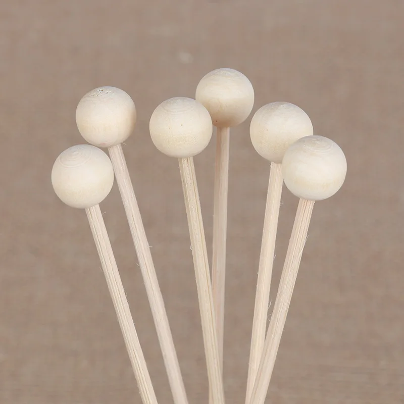 10x Wood Ball For Fragrance Diffuser Aromatherapy Rattan Reed Sticks Home Decor 