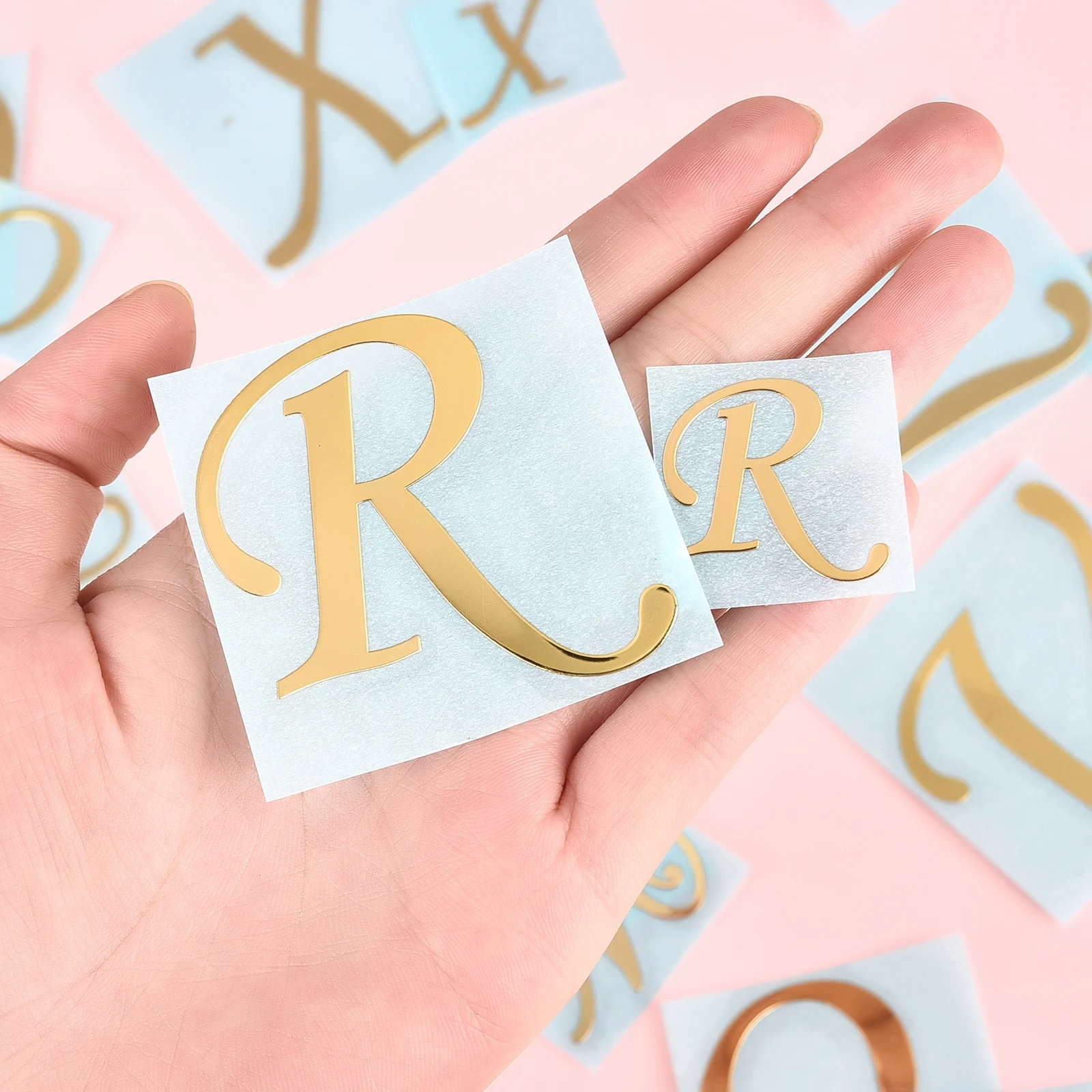Letters Stickers DIY UV Epoxy Resin Mold Filling Large Letter Birthday Party Wedding Home Decoration Letters metal stickers