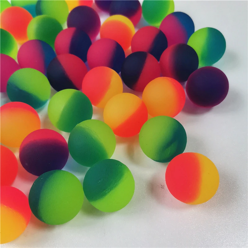2.5cm Double color Gashapon Rubber Bouncing Bouncy Balls Jumping Matte