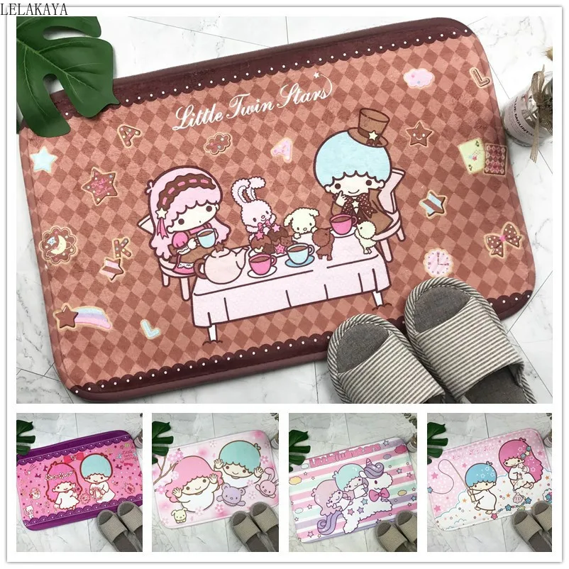 Милый мультяшный Коврик для пола с маленькой двойной звездой My Melody мягкие