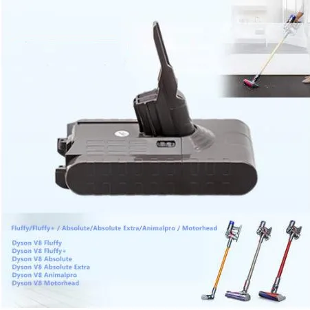 2 шт.,, 4800 мА/ч, для Dyson, 21,6 в, V8, батарея, пылесос, инструменты, li-ion, высокая емкость, замена, V8, абсолютный V8, животное