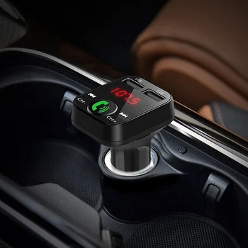 

Car FM Transmitter Wireless Bluetooth Radio USB Charger Cigarette Lighter Power