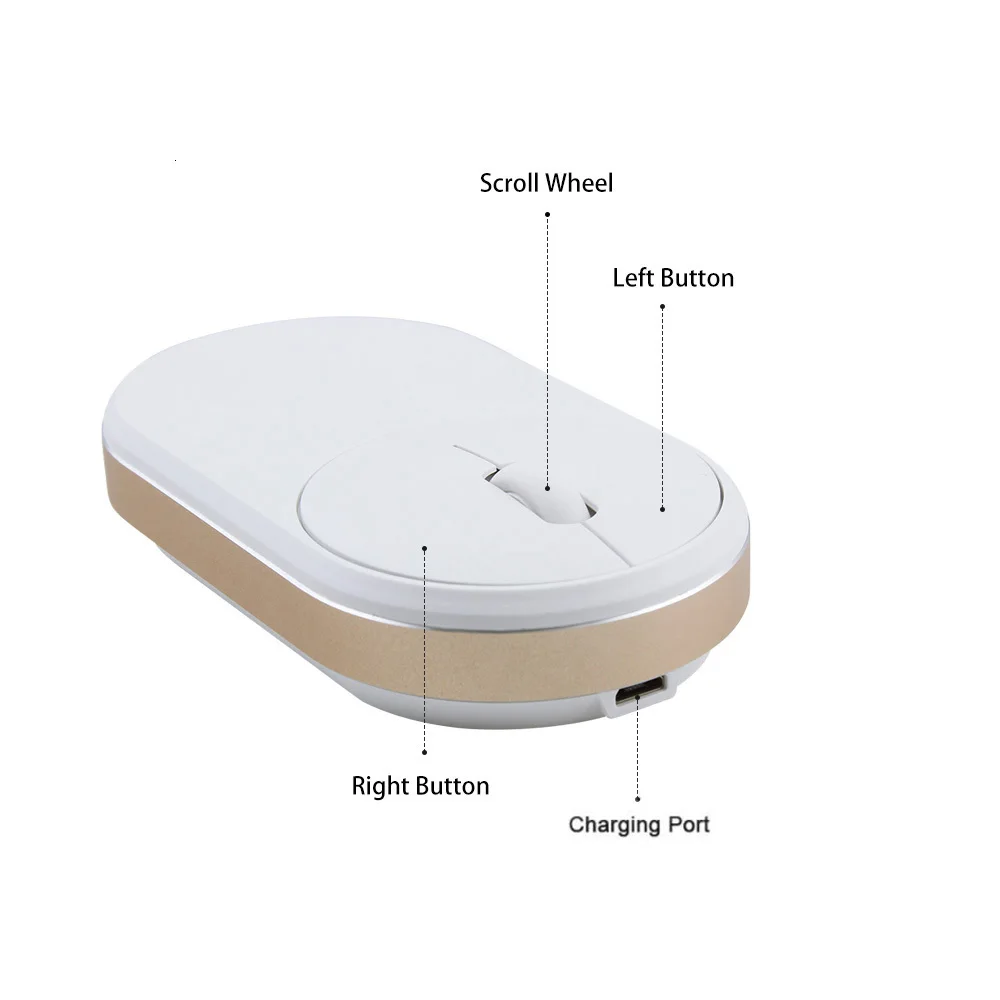 Многофункциональная Bluetooth+ Usb Беспроводная перезаряжаемая компьютерная мышь, бесшумная компьютерная мышь, ультратонкая оптическая офисная мышь для ноутбука Xiaomi