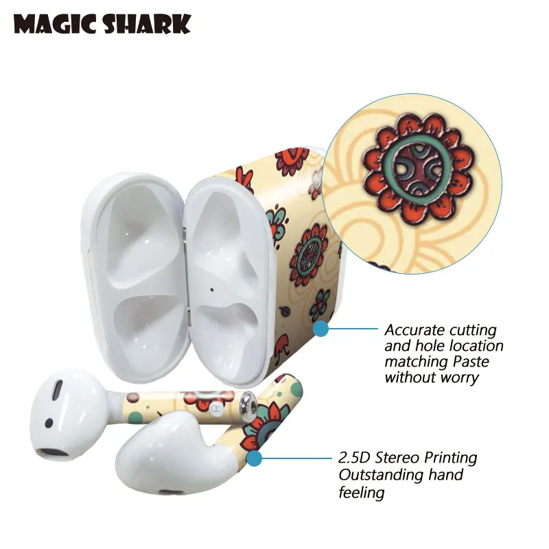 Защитная пленка Magic Shark для Apple Airpod защитная беспроводных наушников Air Pods|Наклейки