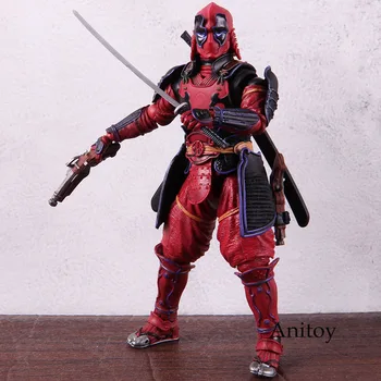 

Marvel Dead Pool Figure The Samurai Onmitsu Kenshi Black Armor Spiderman Deadpool Action Figure Marvel PVC Collectible Model Toy