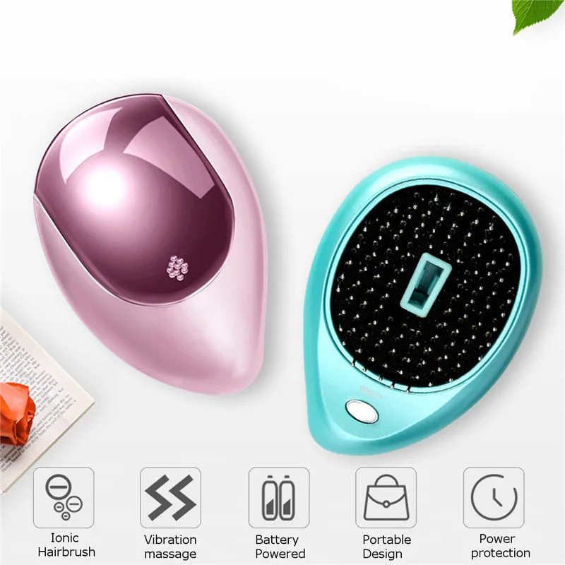 

Electric Hair Brush Straightener Portable Electric Ionic Hairbrush Takeout Mini Hair Brush Comb Massage Relax Scalp Massager