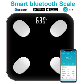 

Bluetooth Electronic Scale Body Fat Scale LCD Display Tempered Glass 18 Functions Mobile Phone Bluetooth Electronic Weight Scale