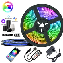 

LED Strip Lights RGB 5050 Touch WiFi Compatible Smart Home Program Bluetooth App Control Suitable For Christmas Party Decoration