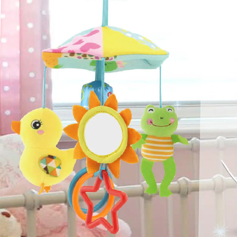 

Baby Stroller Crib Pram Bed Hanging Toy Accessories bell Rotating Plush Cartoon Cute Appease Soothing Hand-eye Coordination