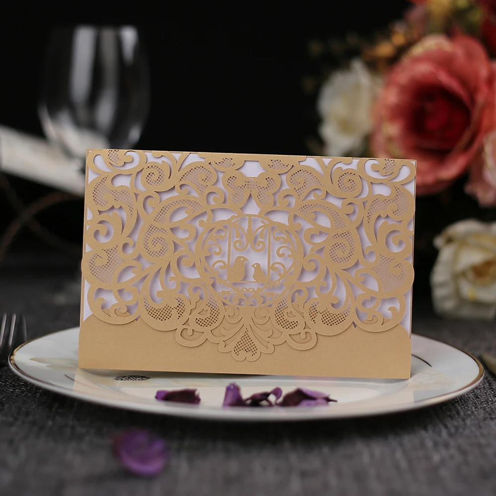  20pcs Invitation Cards Set Invitation Holders Inner Sheet for Wedding Birthday Party Anniversary Pa - 4000063560184