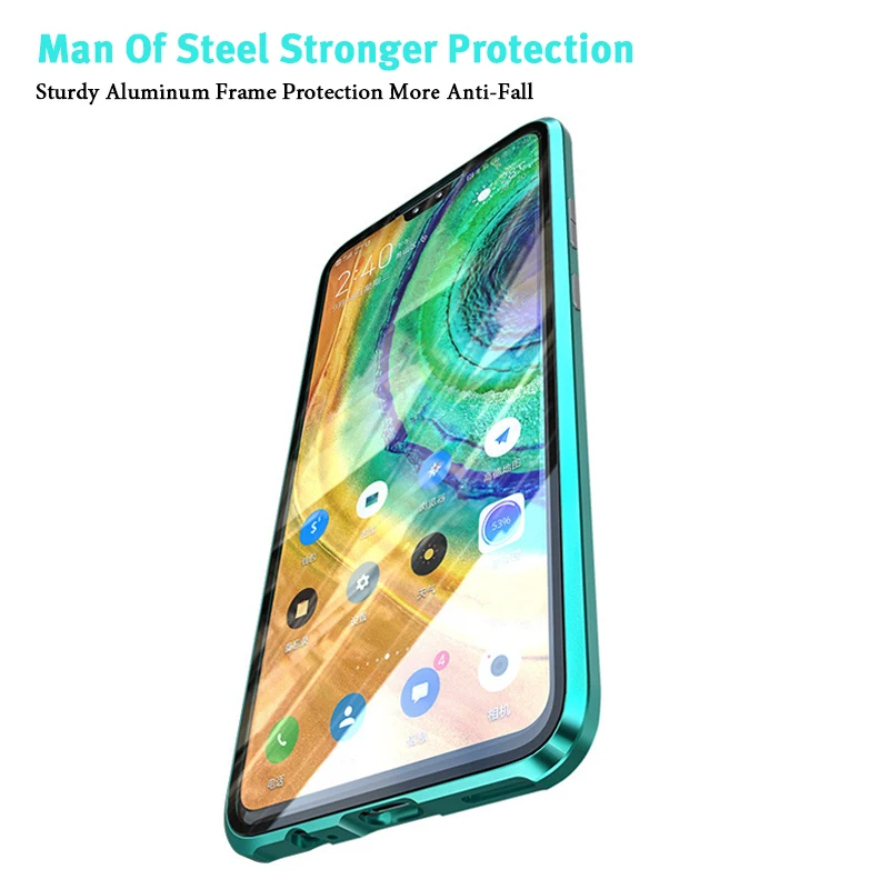 Чехол для huawei mate 30 Pro, роскошный Магнитный mate 30pro, двойное закаленное стекло, металлическая рамка Hawei mate 30 Pro, адсорбционный чехол для телефона