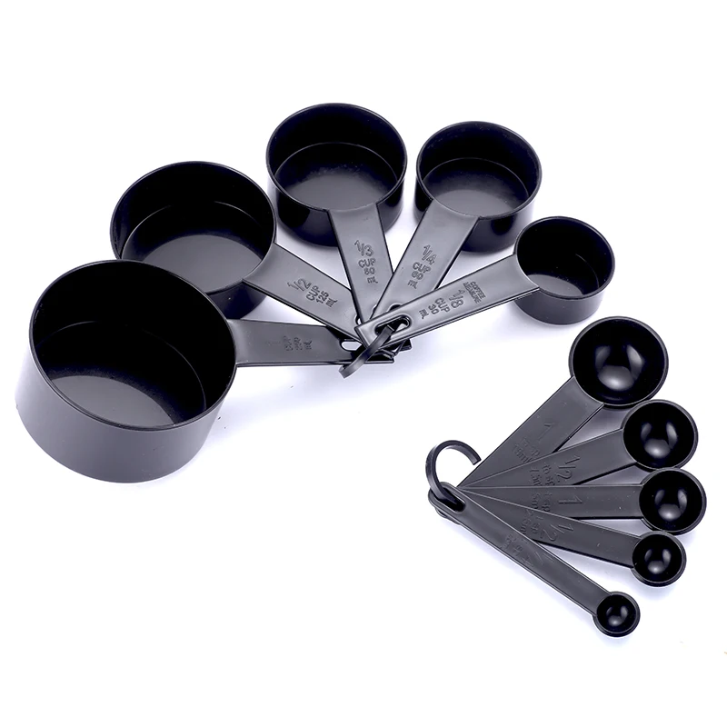10pcs Plastic Measuring Cups and Spoons for Baking Tea Coffee Kitchen Tools Sets