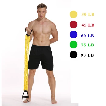 

Professional Resistance Band Exercise Puller Elastic TPE Rope Chest Expander Arm Trainer Grip Fitness Bodybuilding Workout