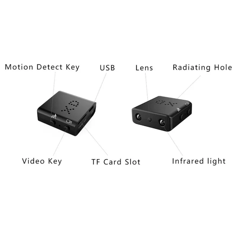  Smart Mini Surveillance Camera IR-CUT HD 1080P Night Vision Security Cameras Loop Recording Support
