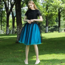 Сетчатое Плиссированное 7 слоев Тюлевая юбка для танцев модная балетная юбка юбки для женщин Женская эластичный пояс Лолита faldas saia