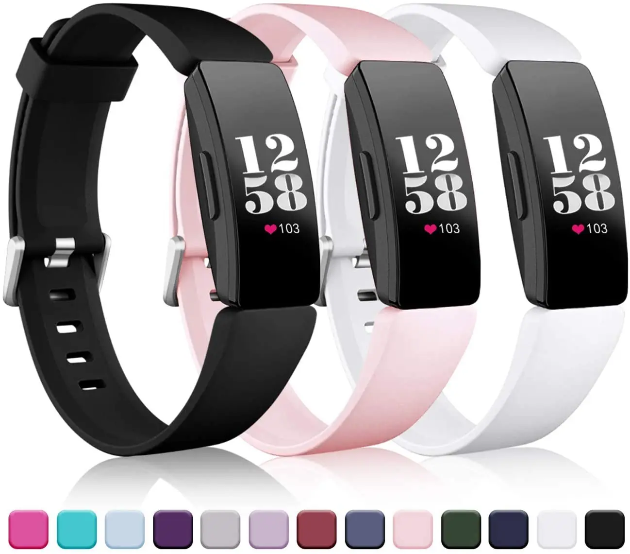 3pack Strap For Fitbit inspire Band For Fitbit inspire HR Straps Silicon Soft TPU Bracelet For Fit Bit inspire Accessories 