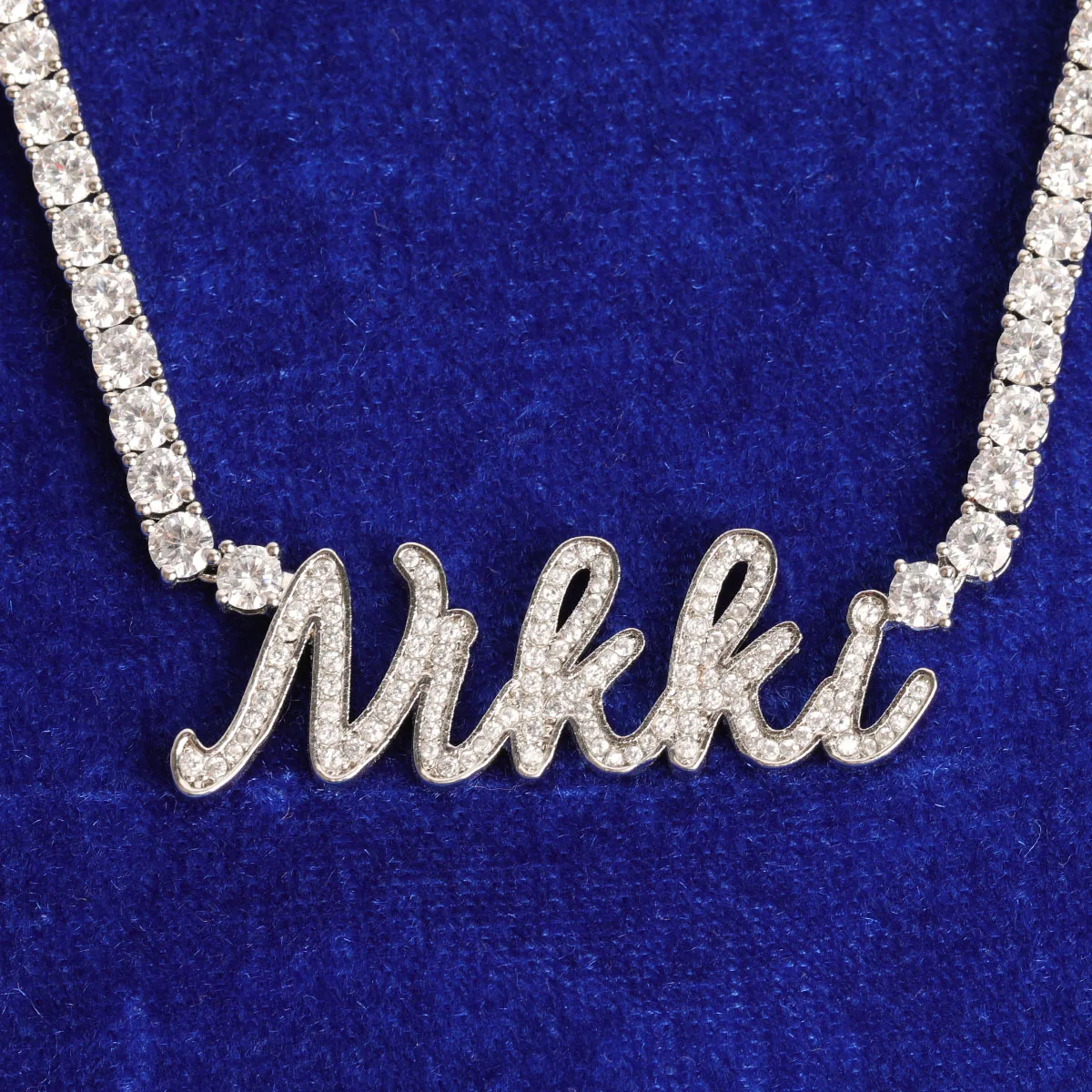 Nikki Name Locket Minimalist Necklace Nikki Name Locket Saffron
