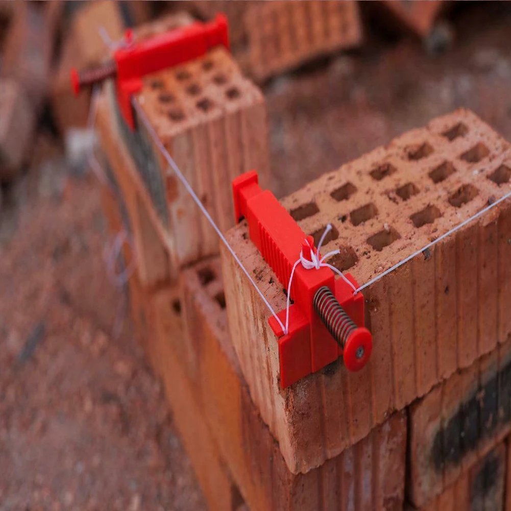 2PCS Spring Loaded Building Construction Wire Drawer Bricklaying Tool Practical Sturdy Plastic Fixer Accessories Brick Liner