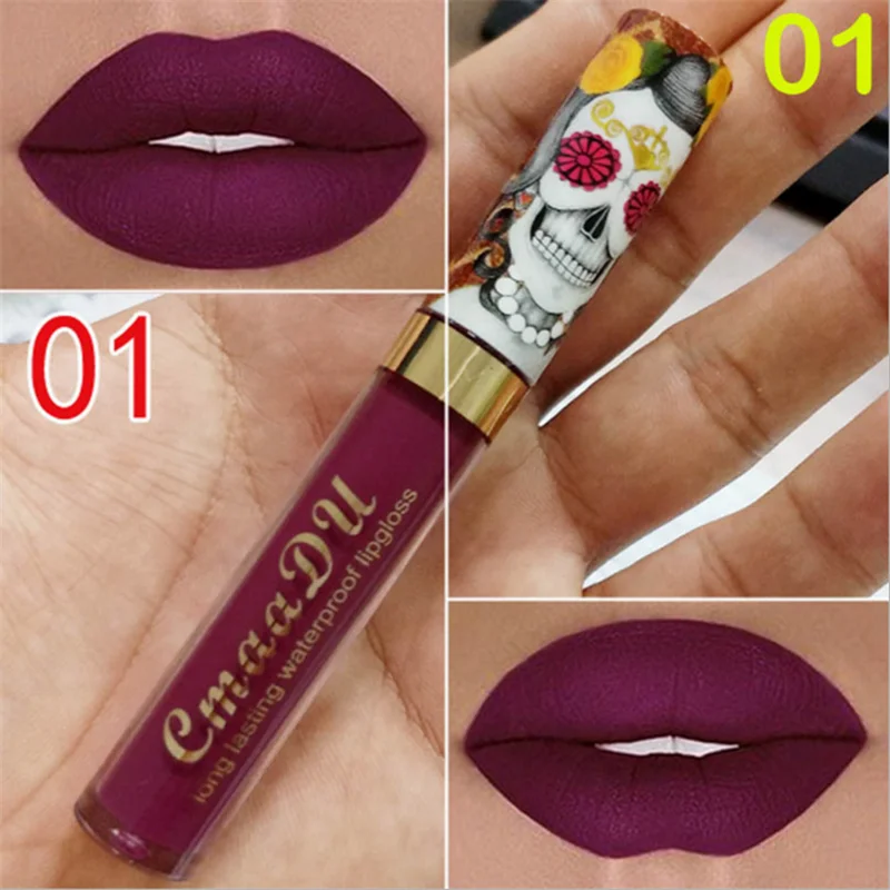 Fashion 6 Colors Women Waterproof Lip Stick Long Lasting Matte Lip Sticks Skull Lipstick Female Lip Cosmetics Makeup Beauty
