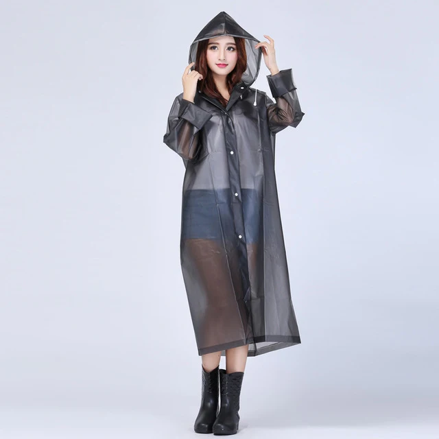 raincoat4 ZQBXJDWNew плащ женский водонепроницаемый плащ с капюшоном пончо плащ женский полупрозрачный плащ - Цвет: raincoat4