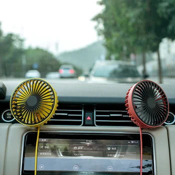 

1Pcs Mini Car Air Vent Clip Fan 3 Speed 360°Rotation USB Electric Cooling Fan with LED Light Car Electrical Appliances