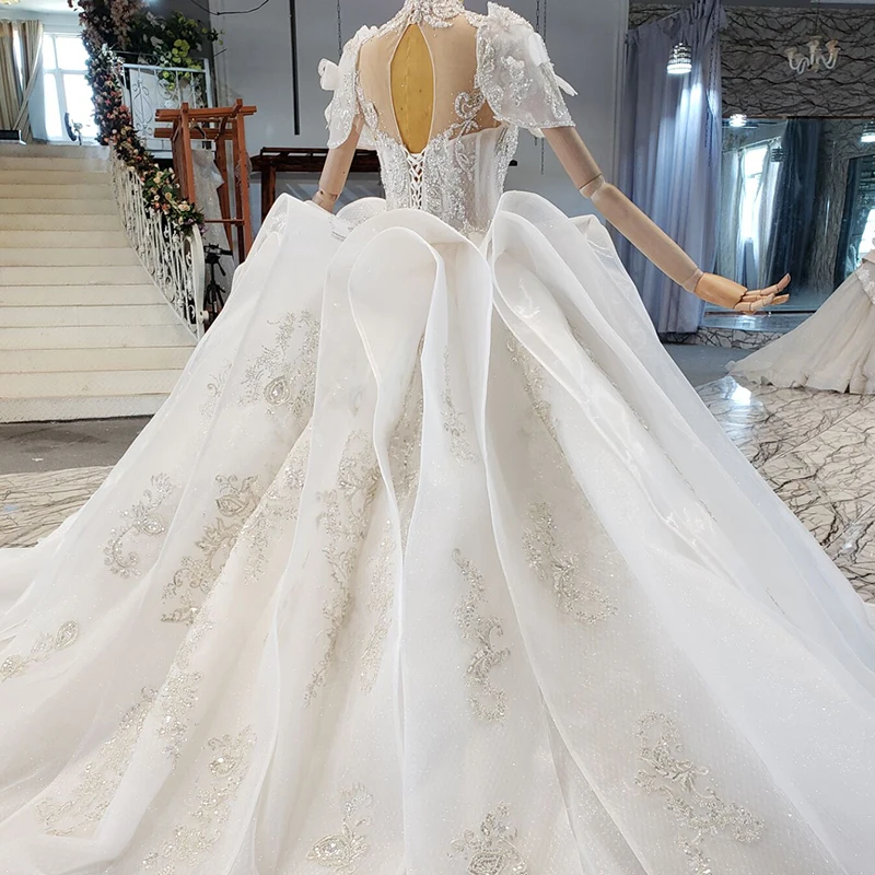HTL2233 2021 luxury ball gown wedding dress elegante civil plus size dubai wedding dresses robe de mariee princesse de luxe 3