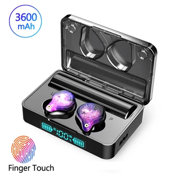 

3600mah LED Ear Buds Bluetooth Wireless Earphones Headphone IPX7 Waterproof Touch Control Sport Noise Cancelling Headset Mini