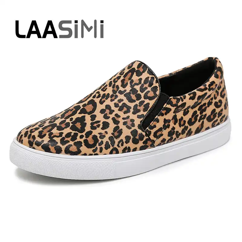 leopard slip on womens shoes