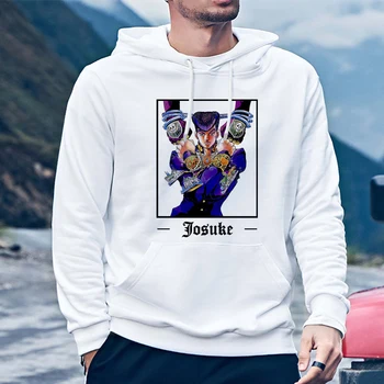 

Streetwear jojos Bizarre Adventure hoodies Men long sleeve tops hooded hoodie Boy Youth Trending Japanese anime hoody for boy
