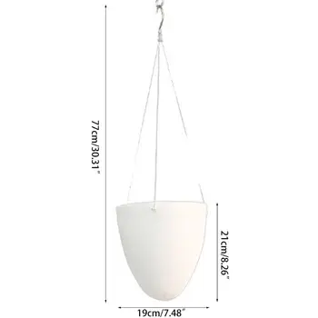 

Watering Flower Pot Container, Hanging Planter with Chain 634E