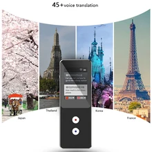 Tradutor de voz inteligente tradutor de voz portátil para o real 45 idiomas tradutor instantâneo foto tradução off-line