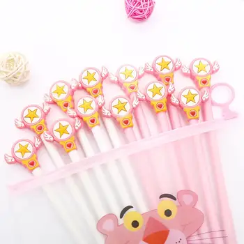 

12Pcs/pack Creative Crown Scepter Gel Pens Blue Ink Kawaii Funny School Office Stationery Kawai Pencil Case Bag Christmas Gift