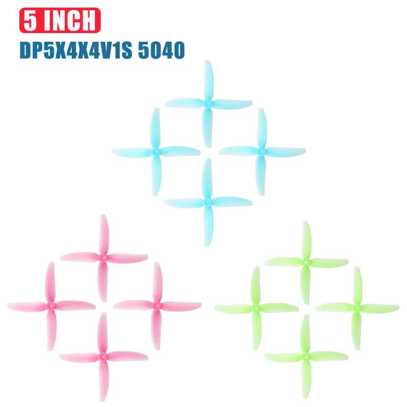 12 пар пропеллеров HQProp DP5X4X4V1S прочный 5040 5х4 5 дюймовый 4 лопастный Пропеллер для