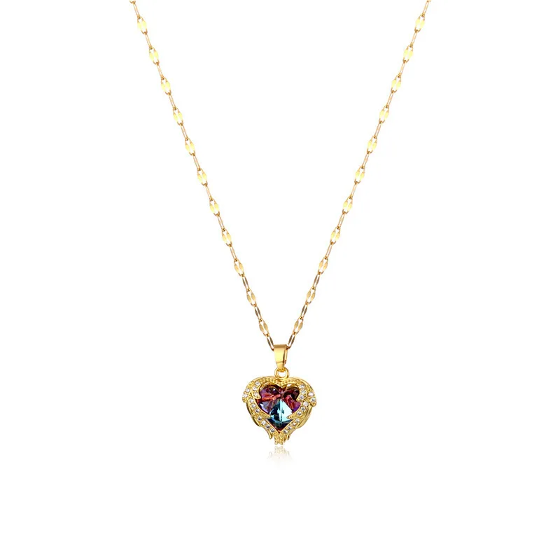 Ocean Heart Pendant Necklace