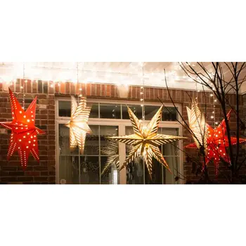 

45cm Star Party Light Home Bedroom Night Light Garden Hanging Decoration without Bulb and Charging Cable (White)