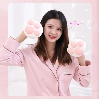 

2020 New Cat Paw Silicone LED Night Light USB Rechargeable Dimmable Lamp 7 Color Changing