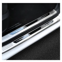 Lsrtw2017 Нержавеющая сталь автомобильные накладки на пороги дверей и планки для Skoda Karoq интерьерные аксессуары