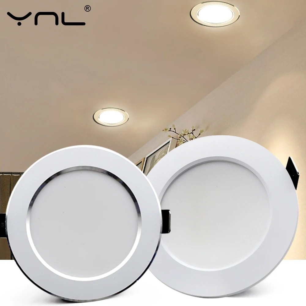 LED Downlight 220V Ceiling Light Round Recessed Lamp 18W 15W 12W 9W 7W Down Lamp Living Room For Home Spot Light Indoor Lighting