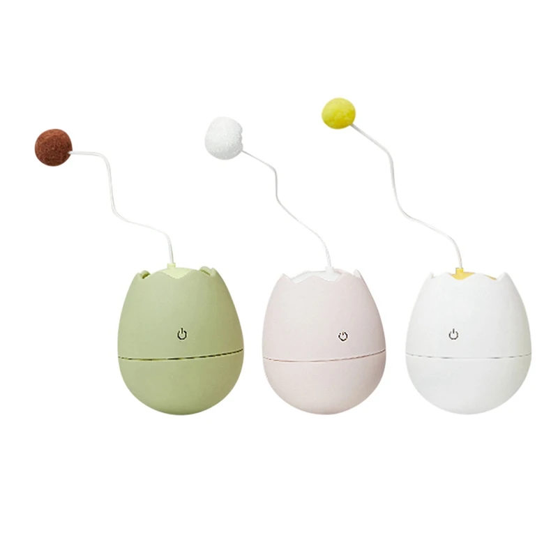 New Pet Cat Interactive Toy Plastic Electric Automatic Teaser Cat Ball Toy Replaceable Attachment Interactive Tumbler