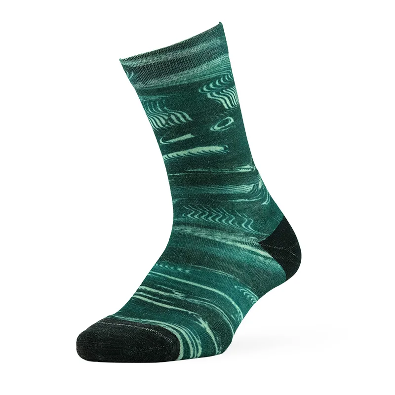 1 pair green Носки с принтом спортивные носки, ZEALWOOD унисекс мериносовая шерсть ультра-светильник носки для бега 1/3 пар - Цвет: 1 pair green