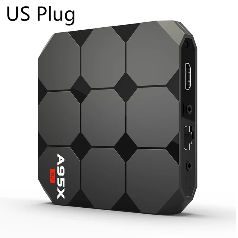 2018 A95X R2 TV Box Amlogic S905W 2.4GHz 4K WiFi Android 7.1 Home Media Player US plug