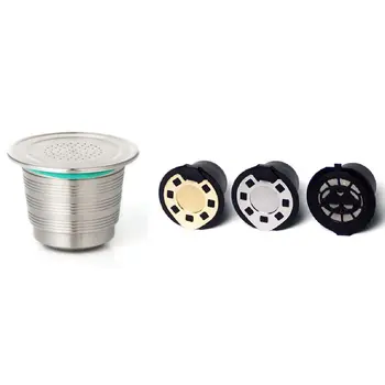 

2 Set Refillable Reusable Nespresso Coffee Capsule Filter Pod Basket