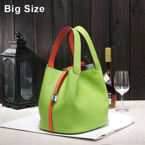 big green orange Известный бренд роскошная сумка новая женская сумка Высокое качество Женские сумки из натуральной кожи дизайнерские сумки для покупок - Цвет: big green orange