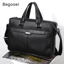 Мужской портфель из натуральной кожи черного цвета, деловая сумка, сумки-мессенджеры, мужская сумка на плечо 15,6 дюймов, мужские большие