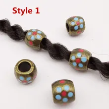 5 шт./упак. бронзовые Руна викингов коса для волос dread борода дредлок бусины кольца трубка около 5,8 мм Внутреннее отверстие для волос аксессуары