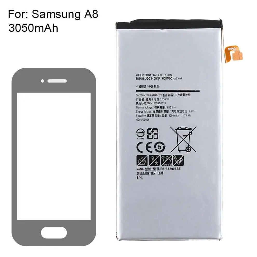 EB-BA800ABE 3,85 V 3050mAh перезаряжаемый встроенный литий-ионный аккумулятор для телефона подходит для samsung A8 A8000