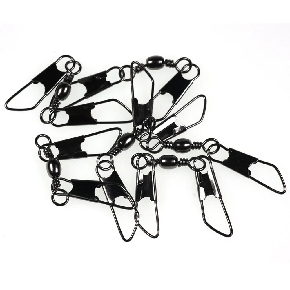 50pcs/20pcs Barrel Swivels With Double Safety Snaps Quick Change Pin Fishing Lure Hook Connector Fishing Common Accessories fishing accessories fishing line connectors fishing swivels fishing tackle