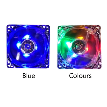 

LED Light PC Case Fan Cooling Fan Ultra-quiet 4 Pin CPU For Computer